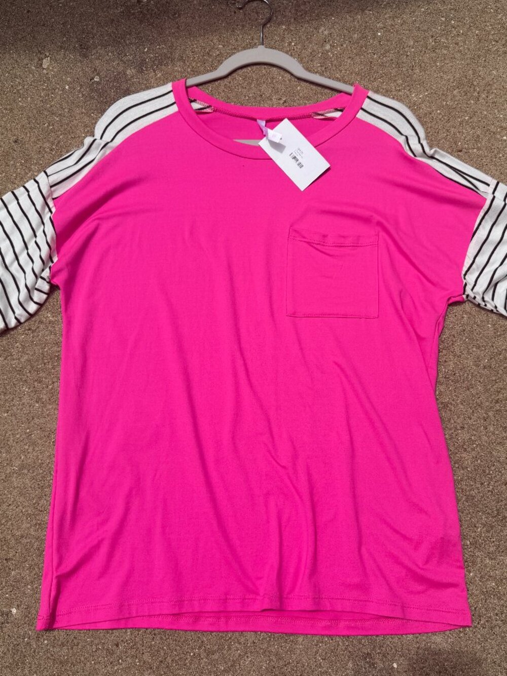 Fuchsia Color Block Top